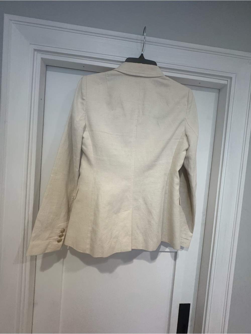 Banana Republic Cream Single-Button Tailored Blazer - Picture 5 of 11